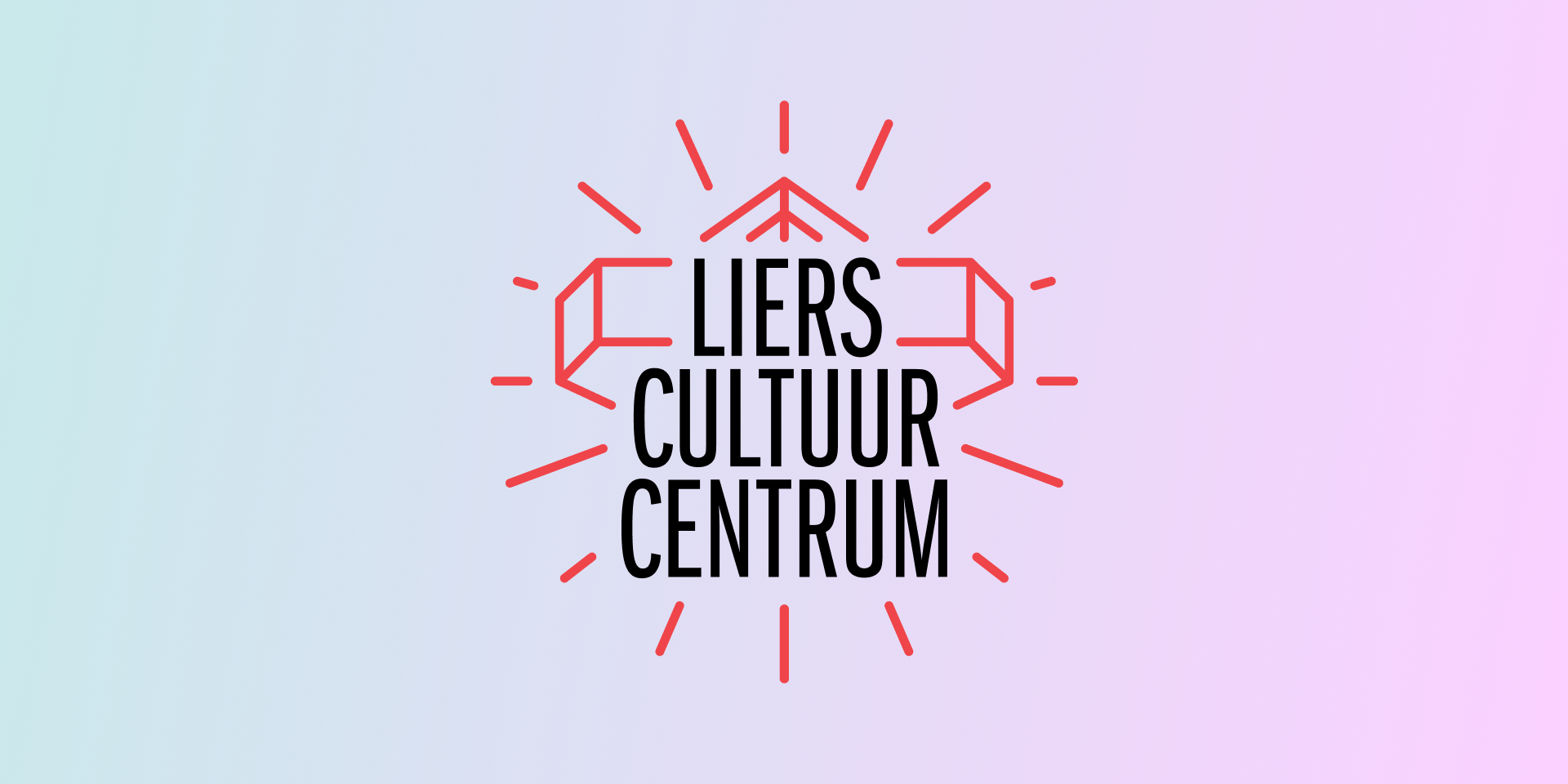 Liers Cultuurcentrum logo op gekleurde achtergrond